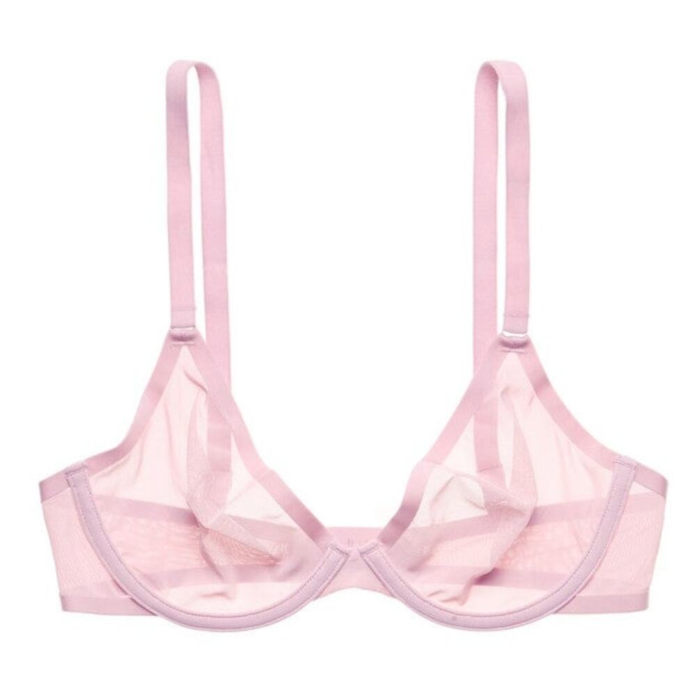 CUUP The Plunge Mesh Bra Rose Pink 30C